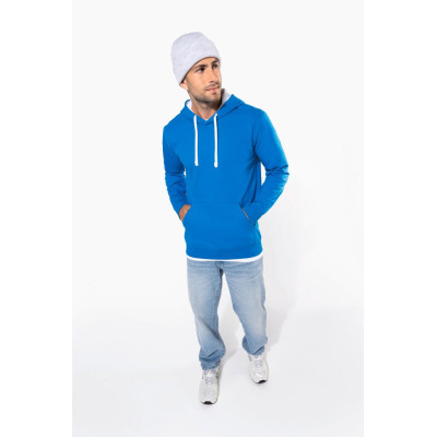 Men's contrast hooded sweatshirt